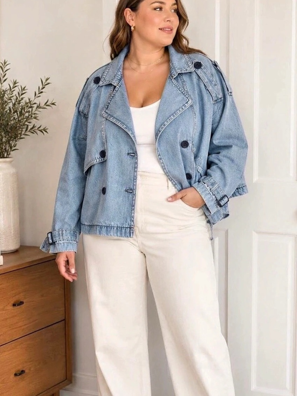 Torrid Lightweight Denim Crop Blue Jean Jacket